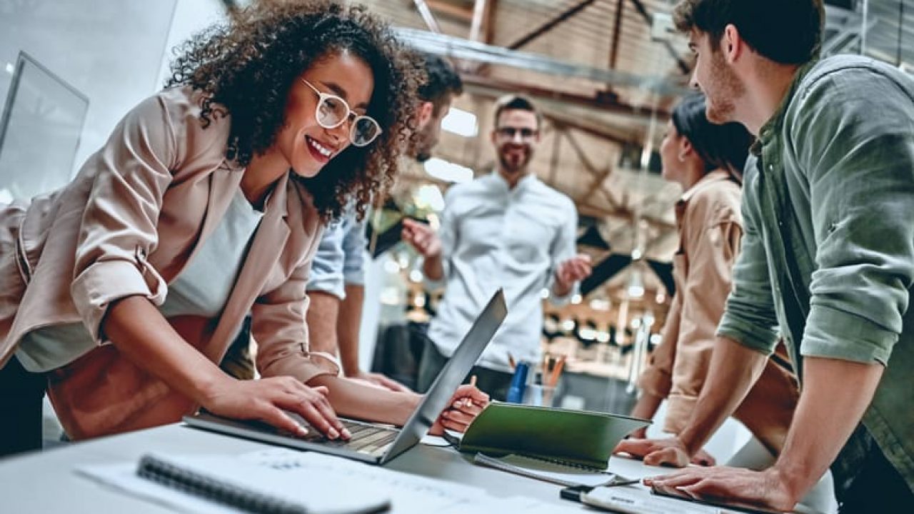 Young business people in office